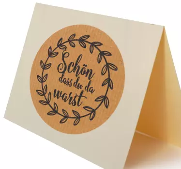 Sticker Hochzeit Dankkarte - TenStickers