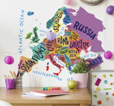 verschiedene Aufkleber Europa für Kinder - TenStickers
