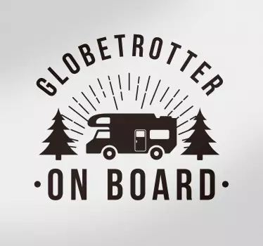 Aufkleber Fahrzeug Globetrotter on board Camping - TenStickers