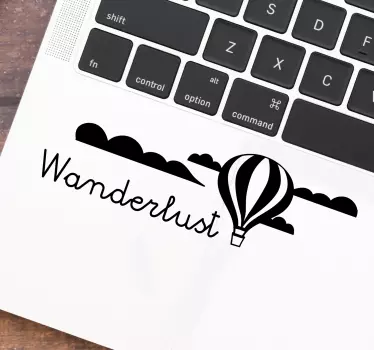 Laptop Aufkleber Wanderlust Heißluftballon - TenStickers
