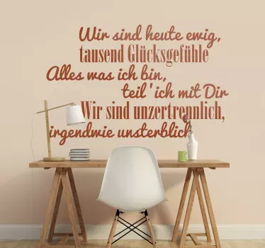 Wandtattoo Sprüche Glücksgefühle - TenStickers