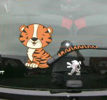 Tiger und schwanz Autosticker - TenStickers