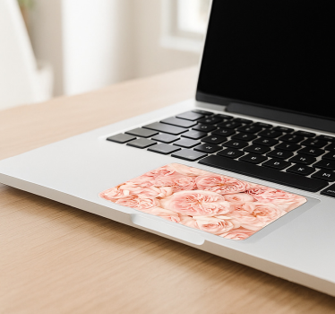 Touchpad Sticker blühende rosa rosen - TenStickers