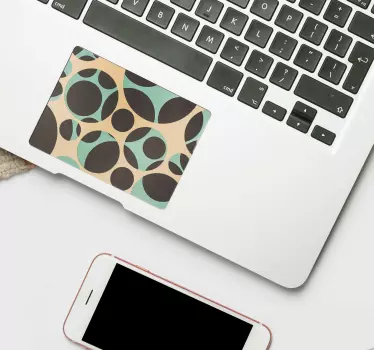 Touchpad sticker mit modernen kreismustern - TenStickers