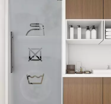 Transluzente Wäschesymbole Fensterfolie - TenStickers