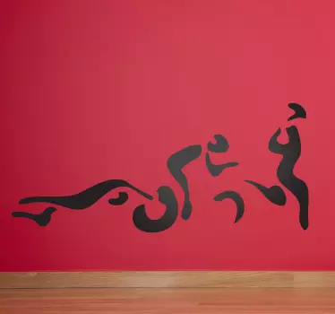 Wandtattoo Schlafzimmer abstraktes Triathlon Design - TenStickers