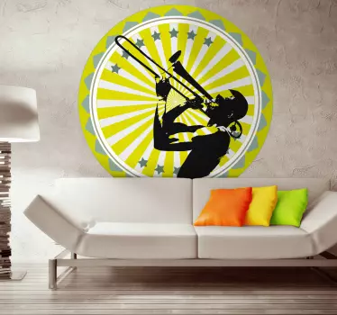 Trompetenspieler Musik Aufkleber - TenStickers