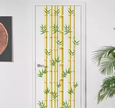 Wandtattoo Wohnzimmer Bambus Schematisch - TenStickers