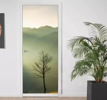 Türaufkleber einsamer Baum - TenStickers