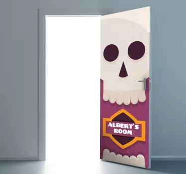 Türenaufkleber Totenkopf personalisierbar - TenStickers