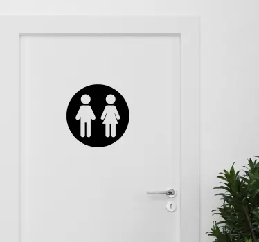 Türfolie Frau Mann Toilettenschild - TenStickers