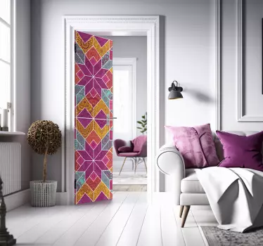 Türfolie Paisley-mosaik - TenStickers
