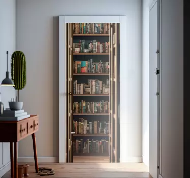 Türaufkleber Bibliothek Flur - TenStickers