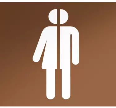 Türfolie Toilettenschild für eine halbe person - TenStickers