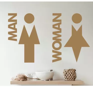 Türfolie Wc-logo-zeichen - TenStickers