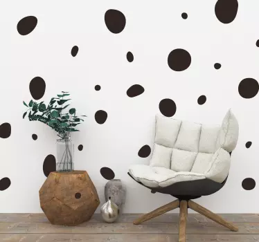 Pack von 36 unregelmäßige Kreise geometrisches Wandaufkleber Set - TenStickers