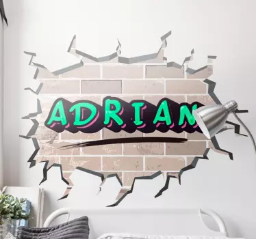 Urban Aufkleber Ziegelmauer graffiti - TenStickers