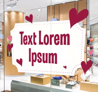 Valentinstag Ticket Aufkleber - TenStickers