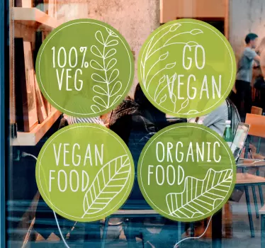Vegan Bio Wandaufkleber Geschäfte - TenStickers