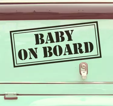 Vertraulich Baby on Board Autoaufkleber - TenStickers