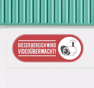 Videoüberwachung Schild Aufkleber - TenStickers