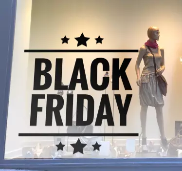 Rabattaktion Black Friday Sticker - TenStickers