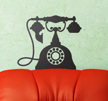 Vintage Telefon Aufkleber - TenStickers