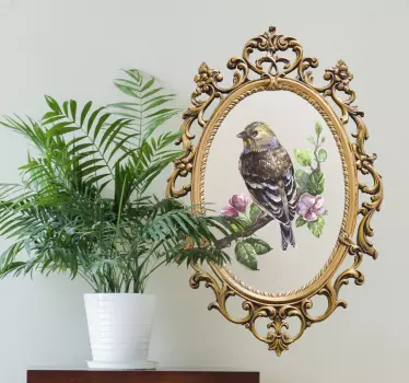 Vintage wandtattoo vogelspiegel - TenStickers