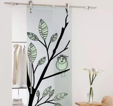 Wandtattoo Baum Vogel auf Zweig - TenStickers