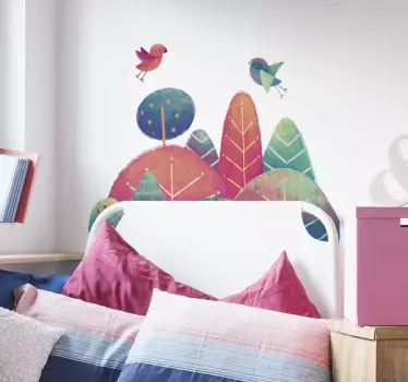 Vögel landschaft wandtattoo - TenStickers