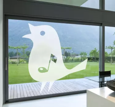 Fensteraufkleber singender Vogel - TenStickers