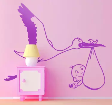 Vogelstorch Aufkleber - TenStickers