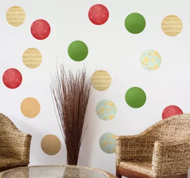 Wandaufkleber Bunte Kreise - TenStickers