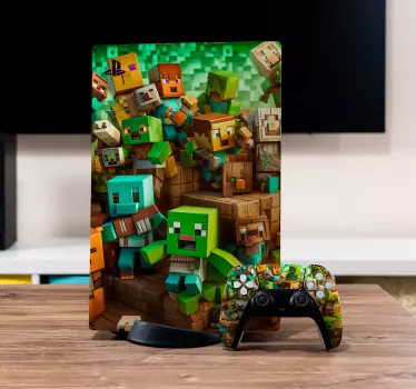 Wandsticker Motiv Videospiele Pixelwelt - TenStickers