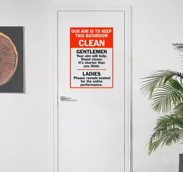 Wandaufkleber Toiletten Hinweiß - TenStickers