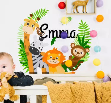 Wandaufkleber Zeichnung Dschungeltier - TenStickers