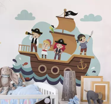 Kinderpiraten Wandtattoo Kinderzimmer - TenStickers