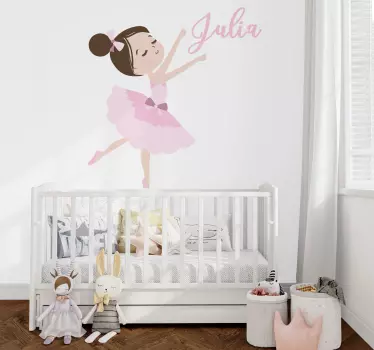 Wandtattoo Zeichnung kleine ballerina - TenStickers