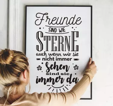 Wandtattoo Wohnzimmer Wandtattoo Freunde sind wie Sterne - TenStickers