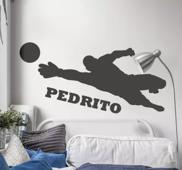 Wandsticker Fußball Fußballtorhüter mit Name - TenStickers