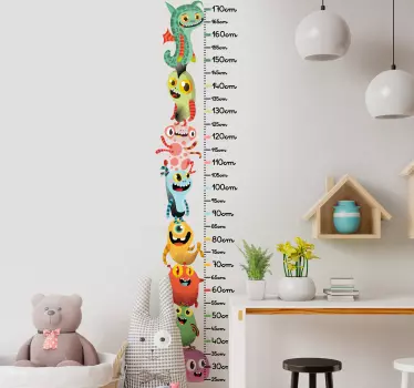 Wandtattoo Kinderzimmer Messlatte Monsterstapel - TenStickers