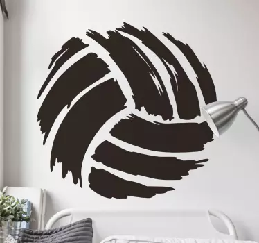 Wandsticker Voleyball Pinsel - TenStickers