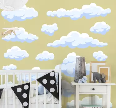 Wandtattoo für Kinderzimmer Realistische Wolken - TenStickers