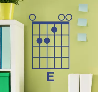 Wandtattoo Akkord EDur Gitarre - TenStickers