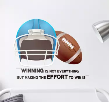 Aufkleber Helm Winning is not Everything - TenStickers