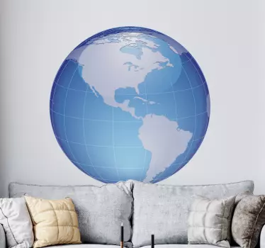 Wandtattoo Amerika Globus - TenStickers