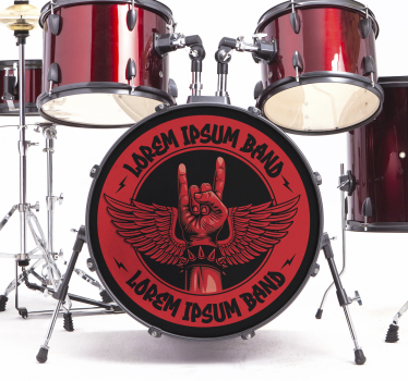 Wandtattoo anpassbares bassdrumfell - TenStickers