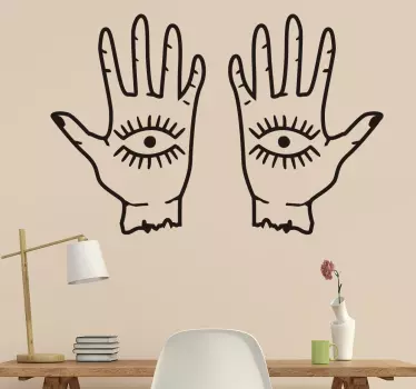 Wandtattoo Augen und Hände - TenStickers