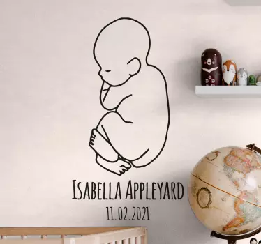 Wandtattoo baby individuelle babysilhouette - TenStickers