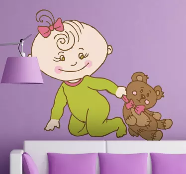 Wandtattoo baby und Teddybär - TenStickers